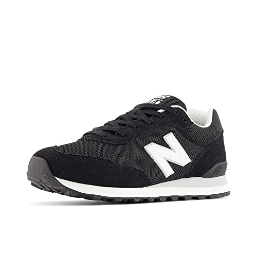 New Balance Men's 515 V3 Sneaker, Black/White/Aluminum Grey, 12