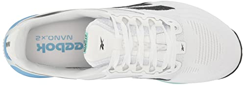 Reebok Men's Nano X2 Cross Trainer, White/Essential Blue/Hint Mint, 9.5