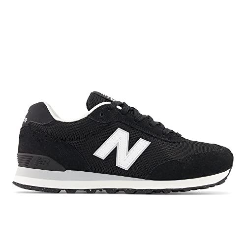 New Balance Men's 515 V3 Sneaker, Black/White/Aluminum Grey, 12