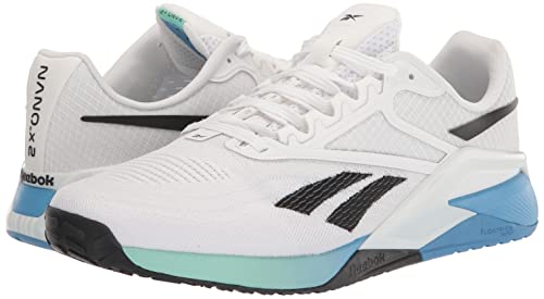 Reebok Men's Nano X2 Cross Trainer, White/Essential Blue/Hint Mint, 9.5
