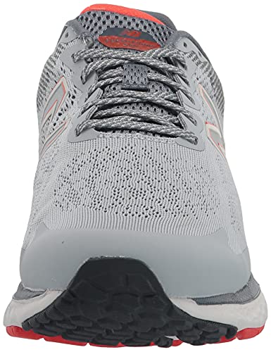 New Balance Men's Fresh Foam 680 V7 Running Shoe, Grey/Ghost Pepper/Black, 10