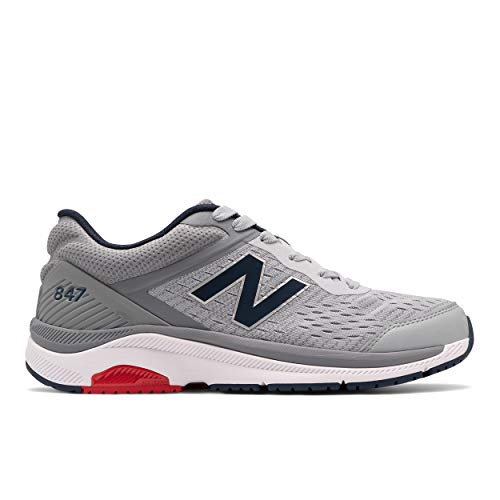 New Balance Men's 847 V4 Walking Shoe, Silver Mink/Gunmetal, 10.5 Wide