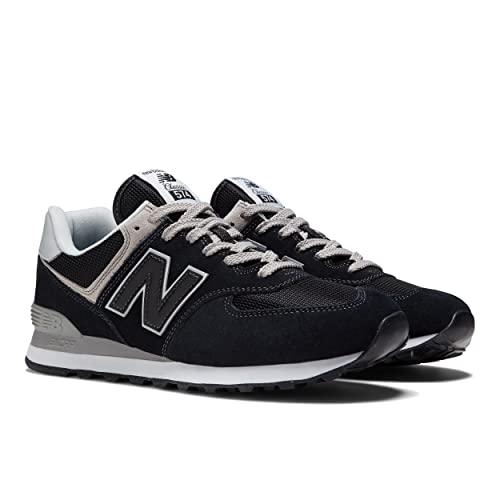 New Balance 574 Core Sneaker - Black/White - 9.5