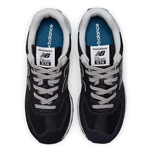 New Balance 574 Core Sneaker - Black/White - 9.5