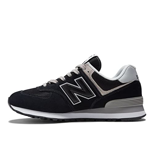 New Balance 574 Core Sneaker - Black/White - 9.5