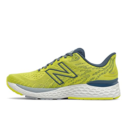 New Balance Mens Fresh Foam Running Shoes, 880V11, Sulphur Yellow/DEEP Ocean Grey, 11.5