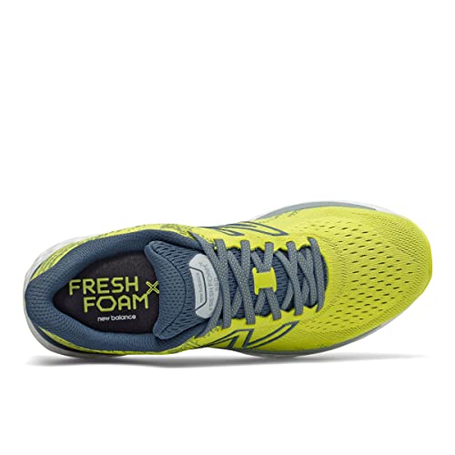 New Balance Mens Fresh Foam Running Shoes, 880V11, Sulphur Yellow/DEEP Ocean Grey, 11.5