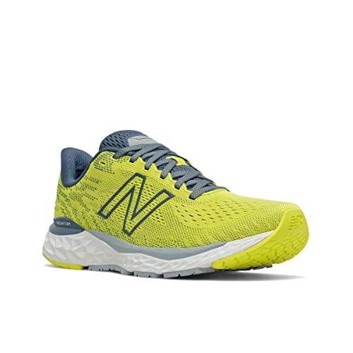 New Balance Mens Fresh Foam Running Shoes, 880V11, Sulphur Yellow/DEEP Ocean Grey, 11.5