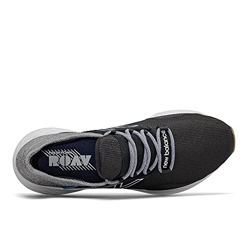 New Balance Men's Fresh Foam Roav V1 Sneaker, Black/Light Aluminum, 10