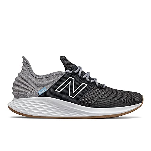 New Balance Men's Fresh Foam Roav V1 Sneaker, Black/Light Aluminum, 10