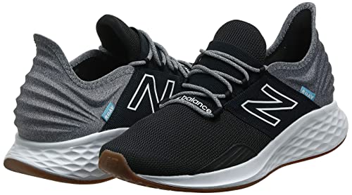 New Balance Men's Fresh Foam Roav V1 Sneaker, Black/Light Aluminum, 10
