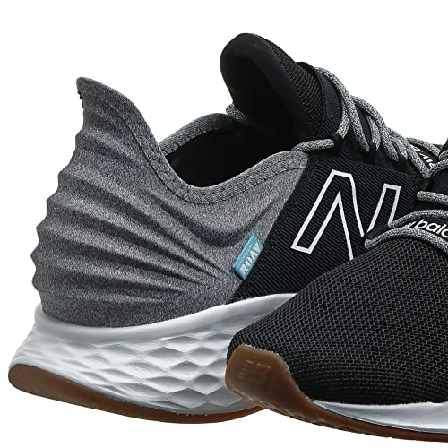 New Balance Men's Fresh Foam Roav V1 Sneaker, Black/Light Aluminum, 10