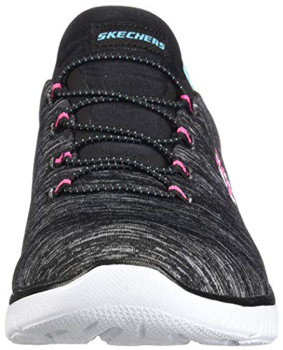 Black/Light Blue Skechers Summits - Quick Getaway Sneaker