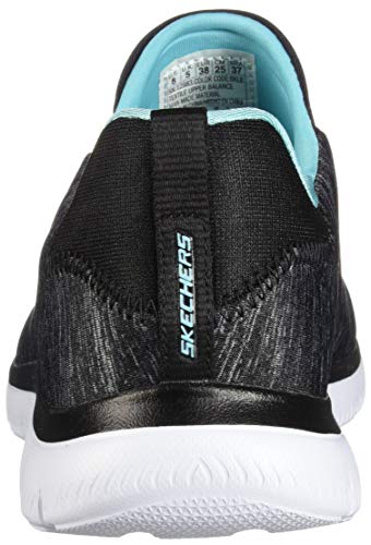 Black/Light Blue Skechers Summits - Quick Getaway Sneaker