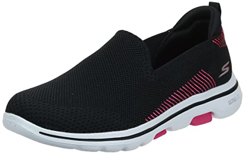 Skechers GO Walk 5-PRIZED Sneaker, Black/Pink, Women's 7