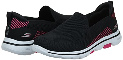 Skechers GO Walk 5-PRIZED Sneaker, Black/Pink, Women's 7