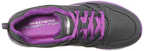 Skechers Women's Summits Charcoal/Purple Sneaker, Size 8.5 US