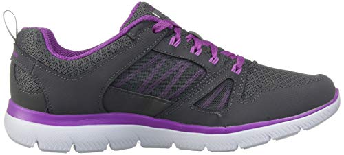 Skechers Women's Summits Charcoal/Purple Sneaker, Size 8.5 US