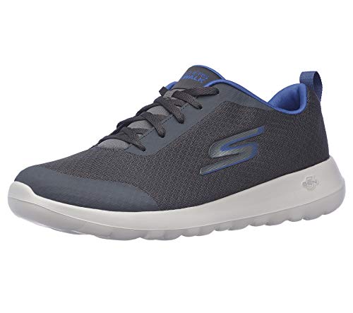 Skechers Max-Athletic Walking Shoe, Charcoal/Blue, Size 10.5