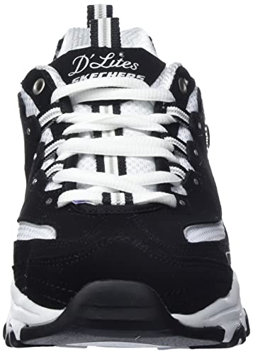 Women's Skechers D'Lites Sneaker - Biggest Fan, Black/White