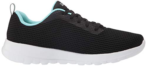 Skechers Go Walk Joy - 15641 Sneaker, Black/Aqua, 9 US