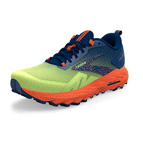Brooks Cascadia 17 Trail Running Shoe - Sharp Green/Navy/Firecracker