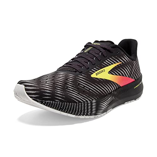 Brooks Hyperion Tempo Road Running Shoe - Black/Pink/Yellow