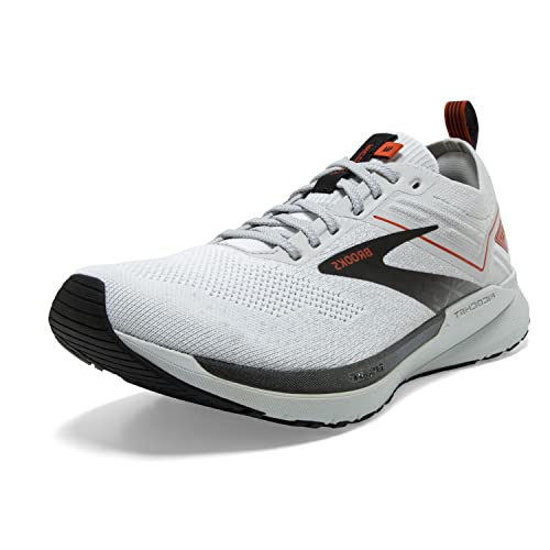 Brooks Ricochet 3 Men's Running Shoe - White/Grey/Cinnabar
