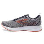 Brooks Men's Levitate 5 Running Shoe - Grey/Peacoat/Flame - 10.5