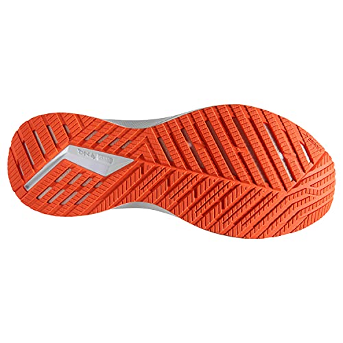 Brooks Men's Levitate 5 Running Shoe - Grey/Peacoat/Flame - 10.5