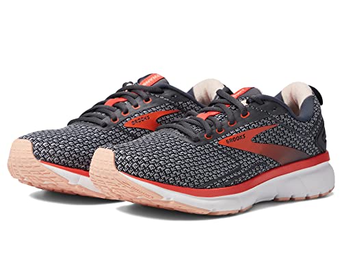 Brooks Women's Transmit 3 Sneakers - Ebony/Oyster/Hot Coral