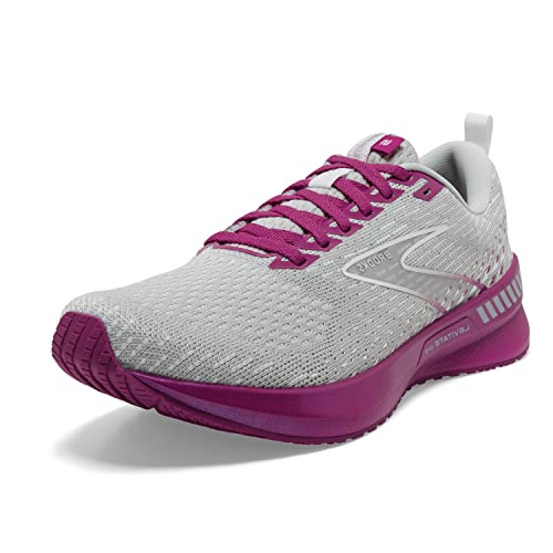 Brooks Levitate GTS 5 Women's Running Shoe - Grey/Lavender/Baton Rouge
