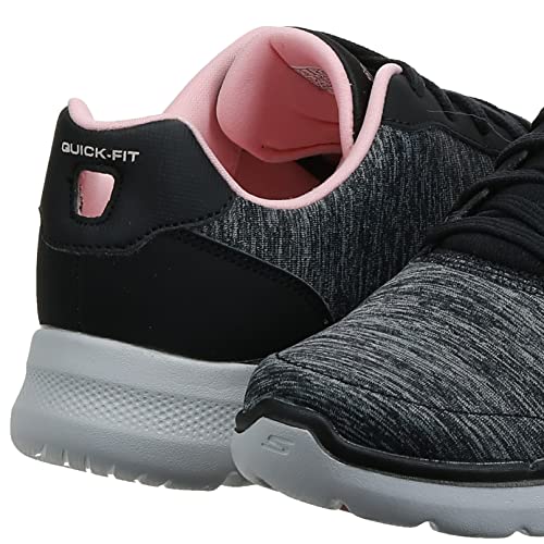 Skechers GO Walk 6-Magic Melody Sneaker, Black/Pink, 8.5