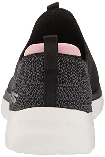Skechers Women's GO Walk 6 Sneaker, Black/Pink, 9