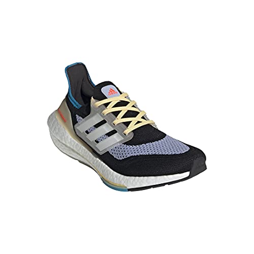 Adidas Ultraboost 21 Women's Running Shoes, Black/White/Violet 8