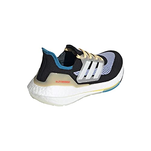 Adidas Ultraboost 21 Women's Running Shoes, Black/White/Violet 8