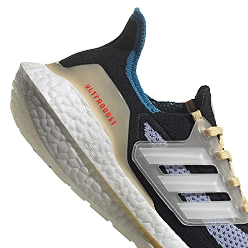 Adidas Ultraboost 21 Women's Running Shoes, Black/White/Violet 8
