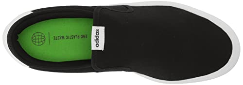 adidas Vulcraid3r Slip on Sneakers (Black/White, 11.5)