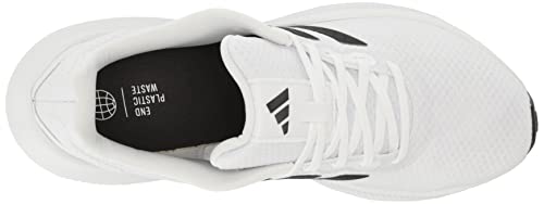 adidas Women's Run Falcon 3.0 Sneaker (White/Black, Size 8)