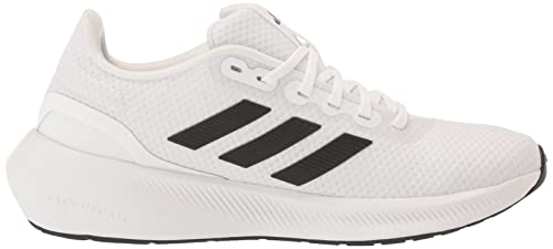 adidas Women's Run Falcon 3.0 Sneaker (White/Black, Size 8)