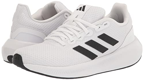 adidas Women's Run Falcon 3.0 Sneaker (White/Black, Size 8)