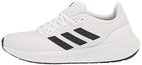adidas Women's Run Falcon 3.0 Sneaker (White/Black, Size 8)
