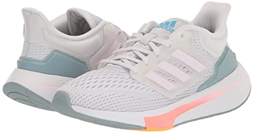 adidas EQ21 Women's Running Shoe, Dash Grey/Almost Pink/Acid