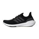 Adidas Ultraboost 22 Running Shoe, Black/White - Men's