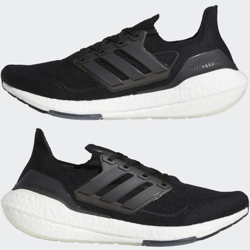 adidas Ultraboost-21 Running Shoe - Black/Black/Grey, Men's