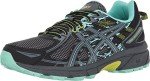 ASICS Women's Gel-Venture 6 Athletic Shoes, Black/Carbon/Green, 7.5