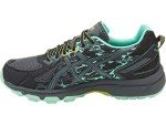 ASICS Women's Gel-Venture 6 Athletic Shoes, Black/Carbon/Green, 7.5