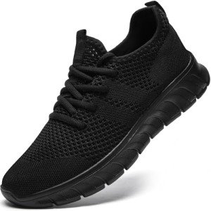 GDEKLO Women's Black Athletic Running Sneakers 7.5