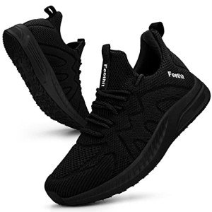 Women's Lightweight Stylish Tennis Sneakers - Black