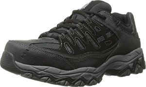 Skechers Men's Cankton Steel Toe Sneakers - Black/Charcoal